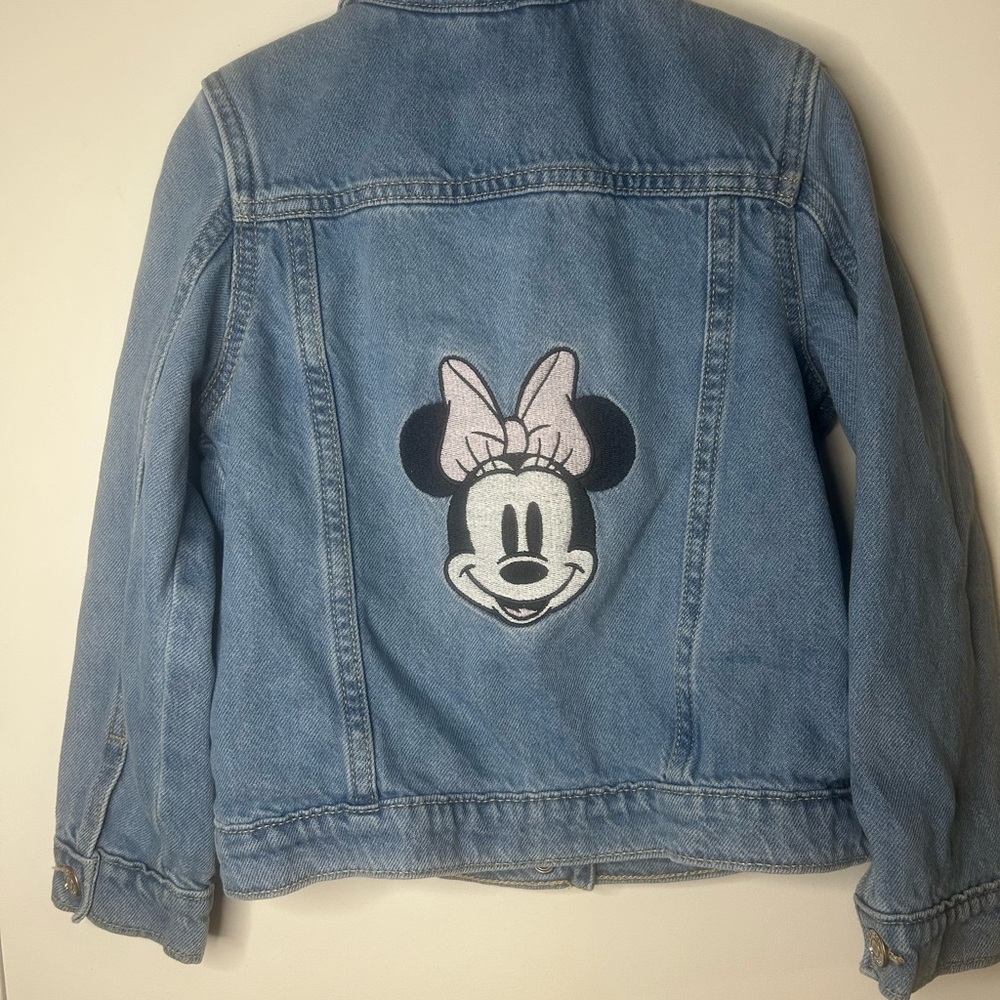 GAP Kids Blue Jean Jacket with Cartoon Patch gently used